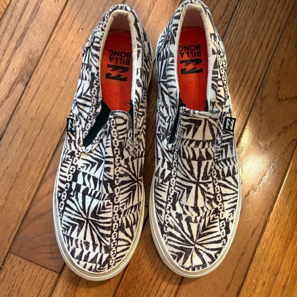 Billabong Monochrome Patterned Slip-Ons